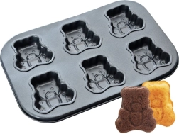 Terasevorm küpsiste ja muffinite jaoks karukeste kujuga 26,5 cm
