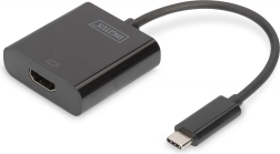 USB‑C–HDMI 4K adapter heliga, must