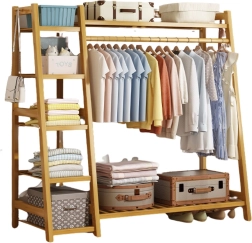 Bambusest riidestange 5 riiuliga – 130 cm