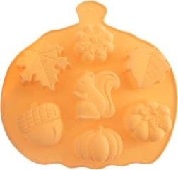 Silikoonvorm küpsiste ja muffinite jaoks, sügismotiivid 26 × 25 × 3 cm ORION
