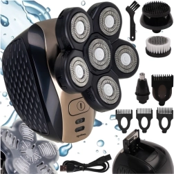 Juhtmevaba meeste pöörlev pardel ja trimmer SOULIMA 6-ühes