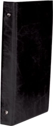 A5 Business Card Holder for 80 Cards, Black Gloss with Index