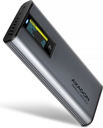 Väline alumiiniumkorpus AXAGON kruvivaba USB-A/C 3.2 Gen2 M.2 NVMe/SATA jaoks LCD-ekraaniga