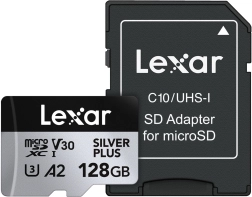 mälukaart microSD 128 GB Silver Plus
