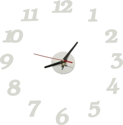 Iseekleepuvad seinakellad DIY hõbedased 12 tundi