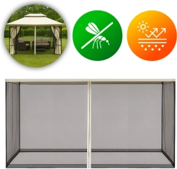 MultiGardeni 3 × 4 m aiamajapaviljoni putukavõrk lukkudega