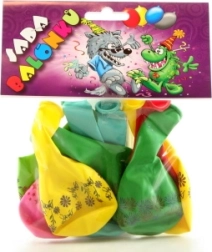 Trükitud õhupallid – värvide segu, 9 tk