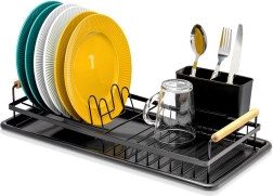 Vilde metallist nõudenõrutaja must 50 × 25 × 9,5 cm