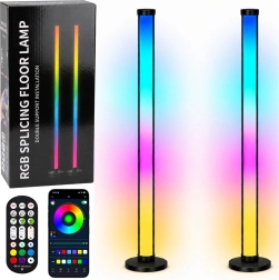 Nutikad RGB LED-põrandalambid rakenduse ja puldiga, 125 cm, 2 tk