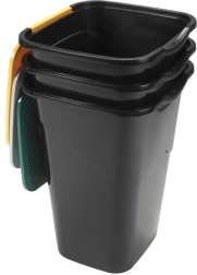 Plastist prügikastid sorteeritud jäätmetele HEIDRUN 3×50 l, 3 tk komplekt