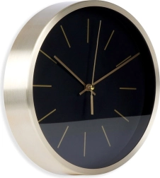 Must-kuldsed seinakellad 25 cm