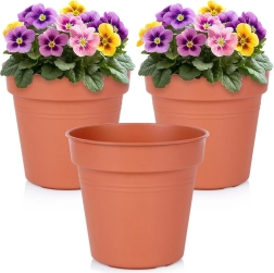 Plastist aiakäepott ümmargune 17 cm, komplekt 3 tk