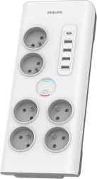 Ülepingekaitse 6 FR-pesaga, USB 35 W, kaabel 2 m