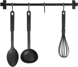 Köögiseinale kinnitatav reling RADKA 50,5 cm – must metall