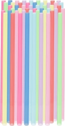 Colored drinking straws 22 cm, 50 pcs