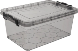 Plastic food storage box with lid GREY 9 l