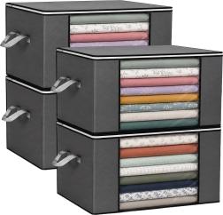 Ruhhy voodipesu ja riiete hoiukotid 60 × 40 × 35 cm, komplekt 4 tk (84 l)