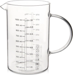 Klaasist köögimõõdukann 1 l