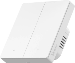Nutikas puutetundlik seinalüliti Zigbee 2-kanaliline SONOFF ZBM5, valge
