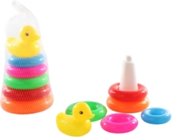 Plastist koonusekujuline ladumismäng kaelakesega 17 × 10 cm