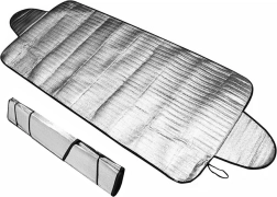 Alumiiniumist kaitsev päikese- ja härmatisekate autole XL