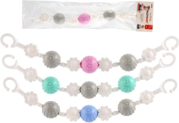 Riputatav kärumänguasi lillede ja kuulidega