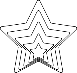 Orion star cookie cutters 1.5–7.5 cm - 5 pcs