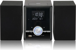 Tornimikrosüsteem Bluetoothi, CD ja USB-ga – must