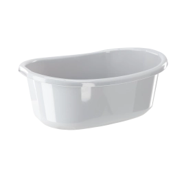 Ovaalne plastkauss sangadega 45 l, helehall