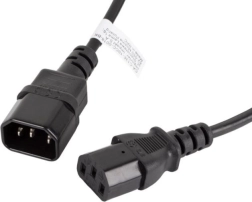 LANBERG toitepikenduskaabel IEC C13 – C14, 1,8 m, must