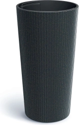 Lamia Slim Eco Wood Planter, Anthracite