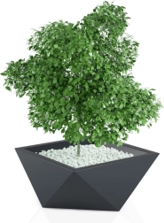 Disainlillepott MONUMO Vendetta 30 cm, antratsiit