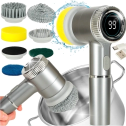 Elektriline puhastushari 5‑ühes LED-ekraaniga vannituppa, vuukidele ja põrandatele