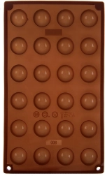 Silikoonvorm pralinee ja šokolaadikommide jaoks, pruun 30 × 17,5 × 1,5 cm