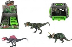 Dinosaurus kaasaskantavas puuris – plastmänguasi 13 × 9 cm, liikide segu, karp 12 tk