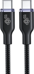 USB-C–USB-C kaabel 60 W Glamour 1,5 m, must