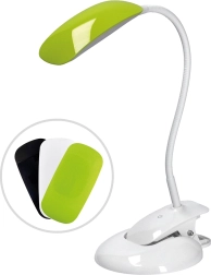Solighti hämardatav 2-ühes LED-lamp klambri ja alusega, 5 W, 4000 K, 3 kattega