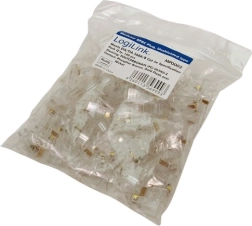 RJ45 CAT5 varjestamata 8P8C pistikud – pakend 100 tk