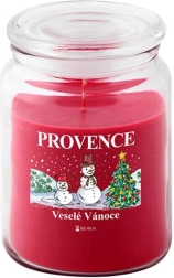 Lõhnaküünal klaasis PROVENCE jõuluse lumememmega 95 h
