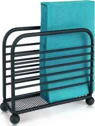 Mattmust metallist must salvrätihoidja 11,5 × 10 cm
