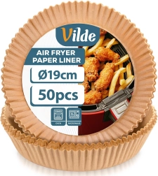 Pabervooderdused kuumaõhufritüürile, ümmargused 19 cm, 50 tk VILDE