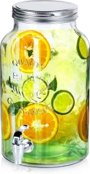 Klaasist joogidosaator kraaniga 6,2 l