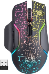 Juhtmevaba mängurihiir Defender Oneshot RGB-taustvalgustusega 3200 DPI