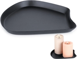 Metallist must alus küünalde ja dekoratsioonide jaoks 17 × 15,5 cm