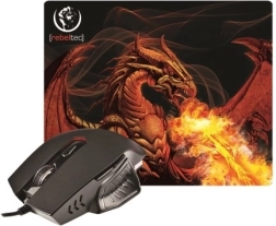 Mängukomplekt hiir ja hiirematt RED DRAGON