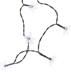 Päikeseline aiavalguskett lillekestega 7 m, 50 LED-i, multivärviline