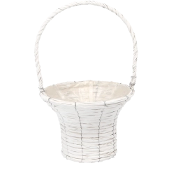 Valge vitstest lillepoti korv 32 × 52 cm