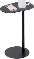 Metallist külg- ja diivanilaud, must, 35 × 25 × 53 cm