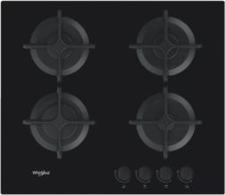 WHIRLPOOL klaasist gaasipliidiplaat, 4 põletit