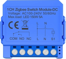 1-kanaliline Zigbee lülitusmoodul kuivkontaktiga Avatto